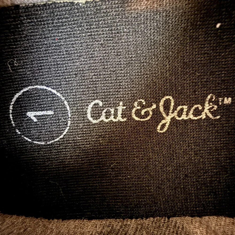Cat & Jack Boys’ Will Oxford Dress Shoes Size 1 Black Formal Lace Up Cushioned